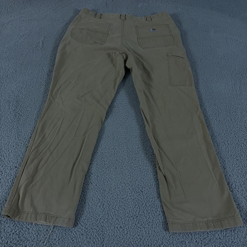 Carhartt Pants Mens 36x32 Beige Rugged Flex Relaxed Fit Canvas Work Carpenter